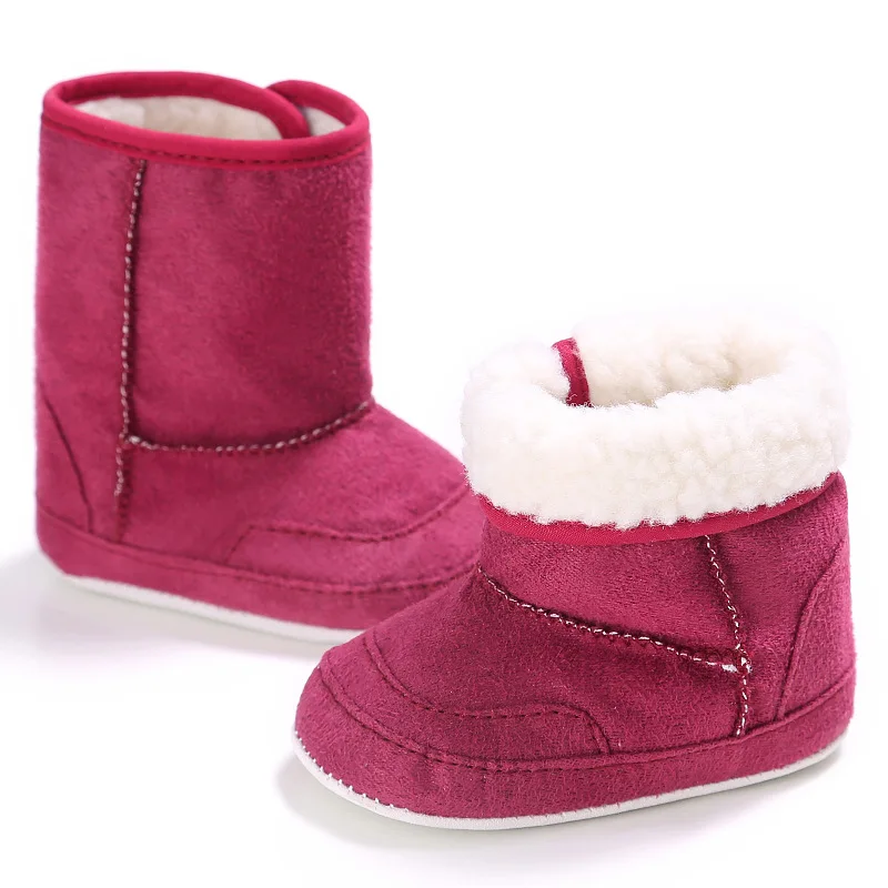 Малышей Детские ботинки детские мягкие ботинки на резиновой подошве для младенцев Booty мальчиков и девочек снежное теплые первых шагов