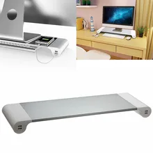 Neue UK/Eu-stecker Notebook Stand Aluminium Laptop Ständer Halter Computer Monitor Tv-ständer Usb-ladegerät Unterhaltung Zentrum Speicher