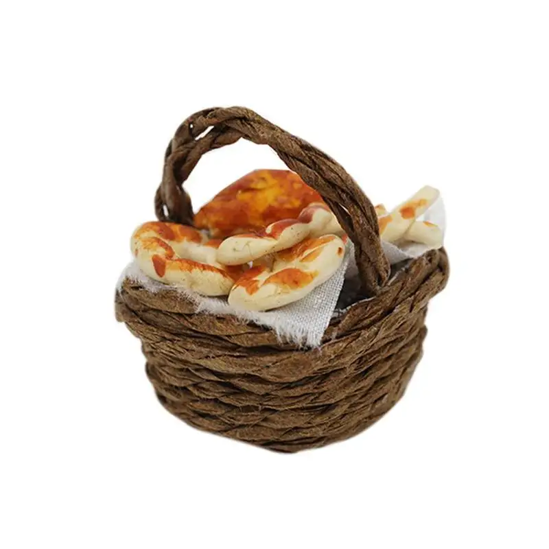 

Dongzhur Dollhouse Accessories 1:12/1:6 1:52 Dollhouse Miniature Food Scene Model Mini Bread Basket For DollHouse Accessories