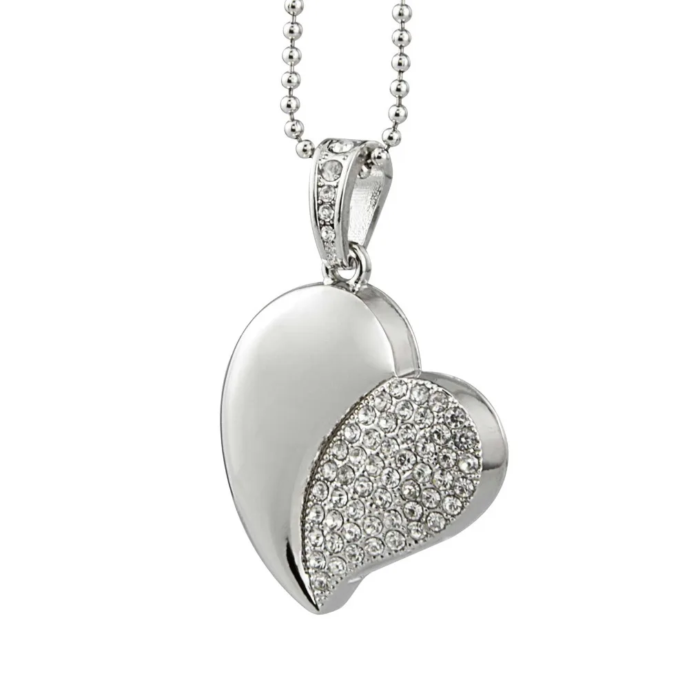J boxing Crystal Heart 64GB USB Flash 32GB Pendrive 8GB 16GB Stick Memory для компьютера ноутбука Mac Tablet Disk|USB