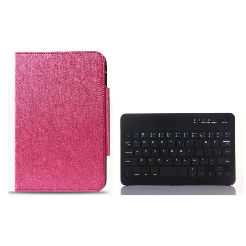 Беспроводная Клавиатура Чехол подставка для ALLDOCUBE iPlay 7T планшет Bluetooth клавиатура+ стилус+ кабель OTG - Цвет: Rose