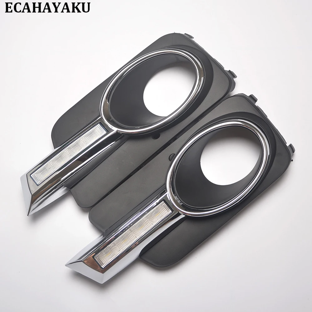 

ECAHAYAKU 1 Pair Car-styling 6000K Car LED Day Light Daytime Running Light DRL for VW Tiguan 2010 2011 2012