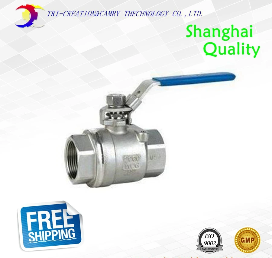 

1/4" DN8 thread manual ball valve,2 way 316 screwed/female ball valve_handle straight way gas/oil/liquid valve