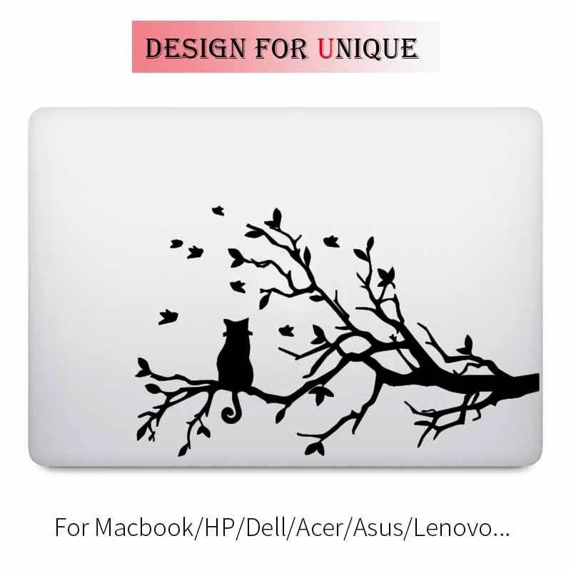 Наклейка для ноутбука с изображением кота на дереве Apple Macbook наклейка Pro Air Retina 11 12