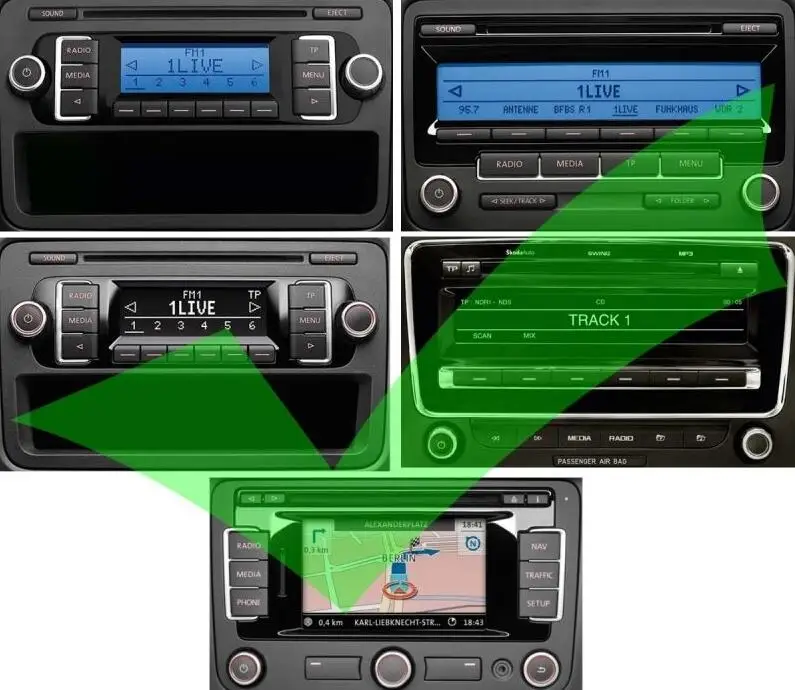 Автомобильный Bluetooth адаптер беспроводной аудиовход для Volkswagen Radio RCD RNS 210 310 315 Passat B7