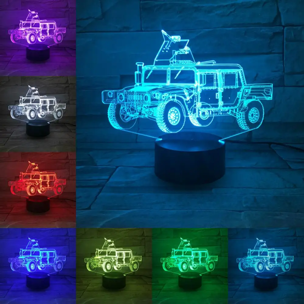 

VCity Novelty Car Vehicle 3D Lamp Night Light LED Bulb Multi-color Flash Fade Holiday Props Christmas Xmas Gifts For Children