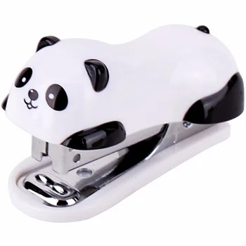 

6 set/Lot Mini stapler 1000pcs No.10 staples Cartoon Panda staplers Stationery Office school binding papelaria escolar F784