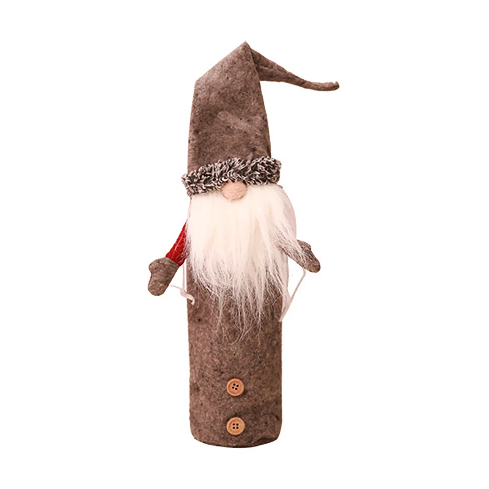 Горячая Рождественская декорация Gnome Tomte Santa Wine Bottle Cover шампанское обертывание Рождественская вечеринка Декор Стола