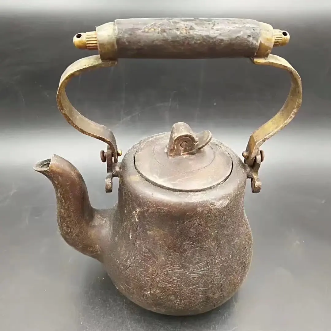 Antique Chinese OPPER BRASS KETTLE TEA POT The Qianlong period An