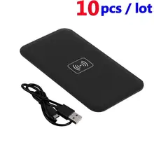 10 шт. Qi Стандартный Беспроводной cellphnoe зарядки зарядная площадка передатчик чехол с подставкой и отделениями для карт для Nokia Lumia для LG Nexus 4 для samsung Galaxy S3 S4