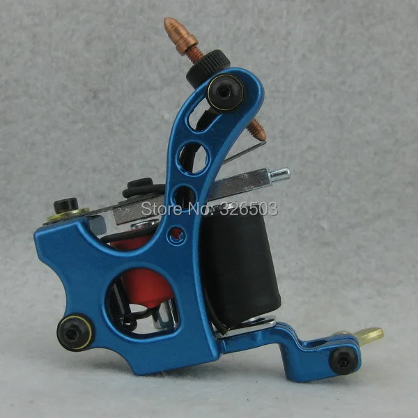 One Aluminum Alloy 10 Wrap Coils Tattoo Machine Gun For Kit Power