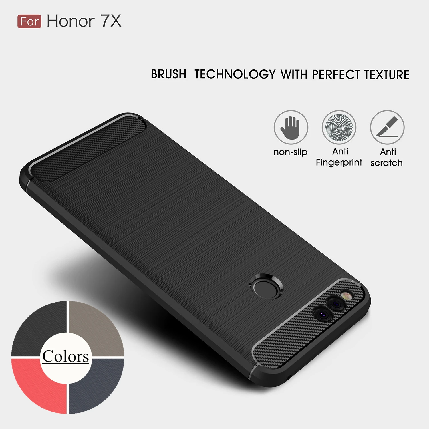 

Case for Huawei Honor 7X TPU Silicone Case Ultra-thin Soft Cover Matte Feel Phone Case Rugged Armor