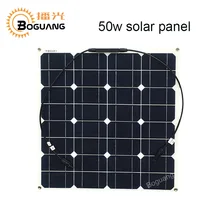 Boguang 16v 50w solar panel cell module Monocrystalline silicon 12v Solar system battery power oudoor solar charger connector
