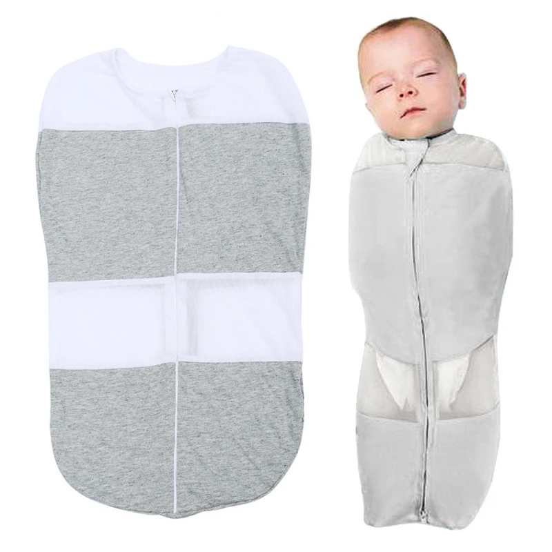 Детский спальный мешок-конверт для новорожденных от 0 до 6 месяцев, Одноцветный теплый спальный мешок с защитой от переворачивания, летнее полотенце, Прямая поставка