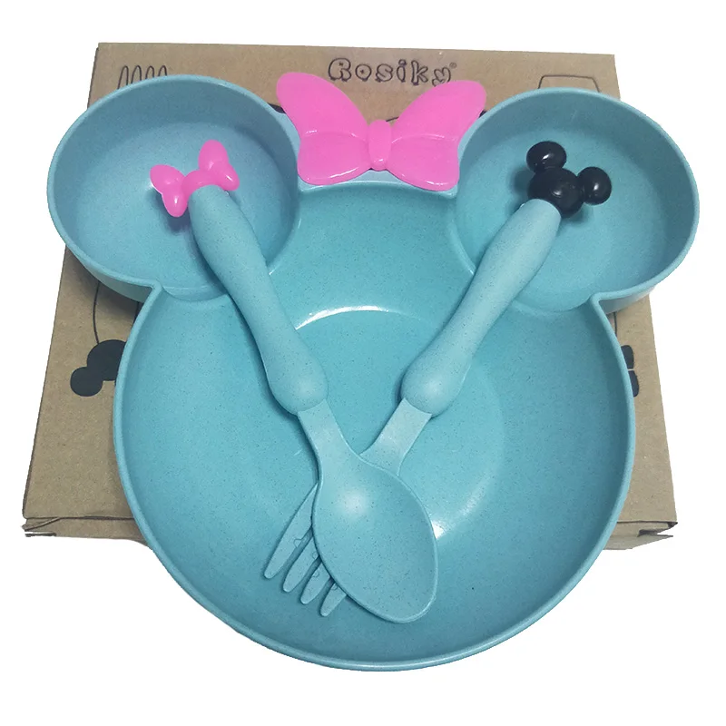 Wheat straw kids dinnerware set children dinner dish baby feeding bowl children cartoon tableware set with box Wheat straw kids dinnerware set children dinner dish baby feeding bowl children cartoon tableware set with box