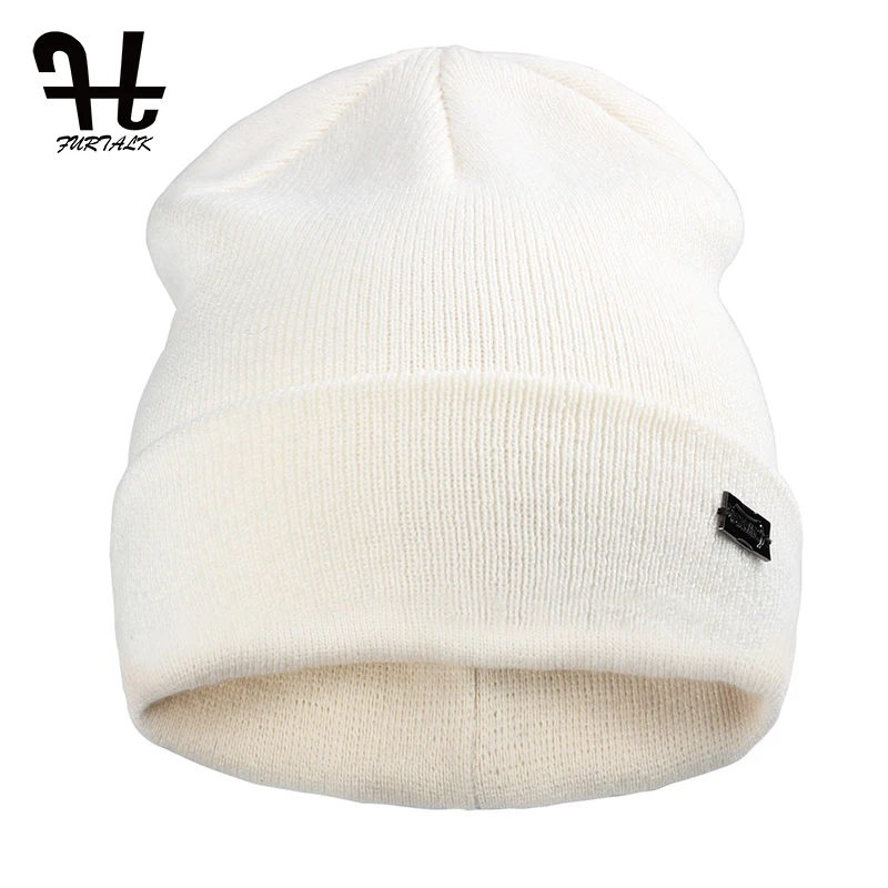 FURTALK unisex women's Spring Wool Watch Cap Spring Beanie Knitted Hat Skull Cap Women Wool Hat