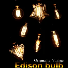 Ретро лампочка эдисона E27 220 В 40 Вт A19 G80 G95 G125 ST58 ST64 T10 T45 нити Винтаж ампулы лампа накаливания Эдисона лампа