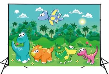 

Dinosaur Backdrop Baby Shower Photo Backdrops Happy Birthday Theme Party Cake Table Banner Photography Filming Booth Background
