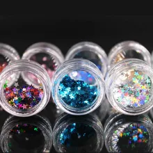 1 шт/) много цветов звезды ногтей/тела/глаз блестки порошок пайетки DIY Дизайн ногтей женщин сверхтонкие украшения моды