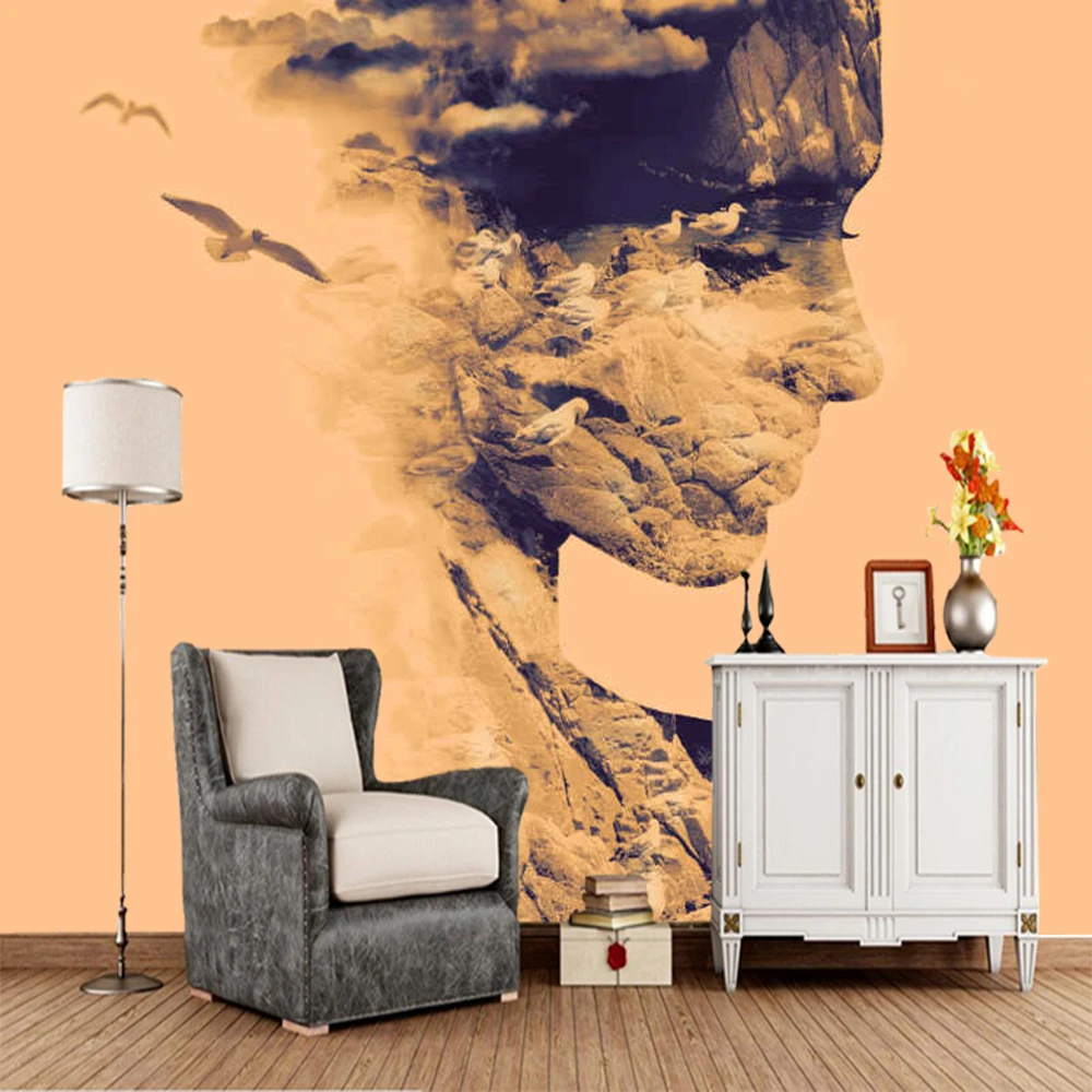 Us 13 8 54 Off Young Women And Birds Art Retro 3d Wallpaper Papel De Parede Living Room Sofa Tv Wall Bedroom Wall Papers Home Decor Bar Mural In