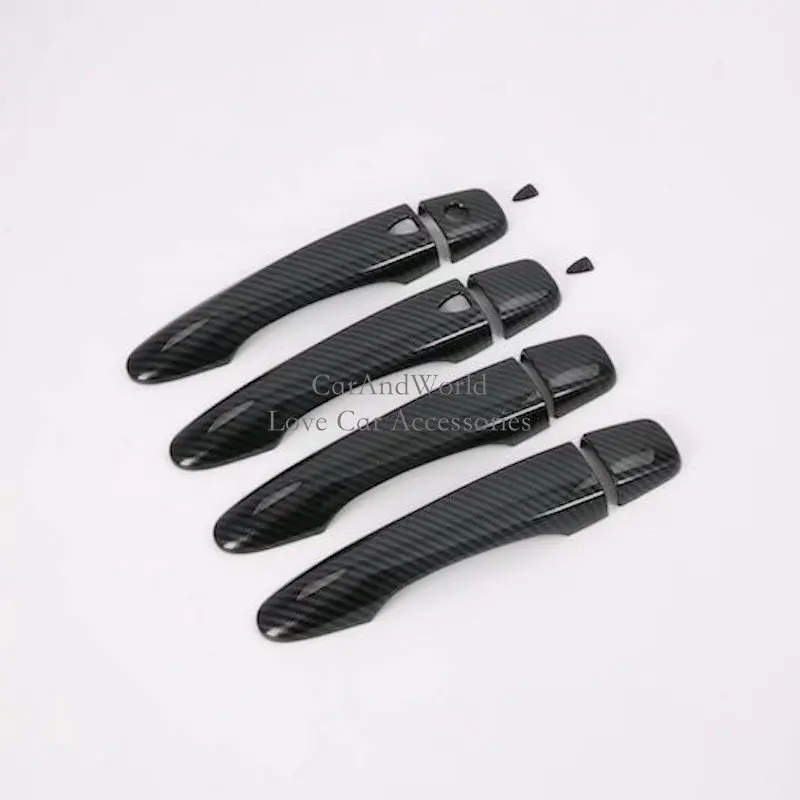 

Carbon Fibre Stickers For Nissan Qashqai j11 2016 2017 2018 Side Door Handle Bowl Cover Trims Decoration Car-Styling Accessories