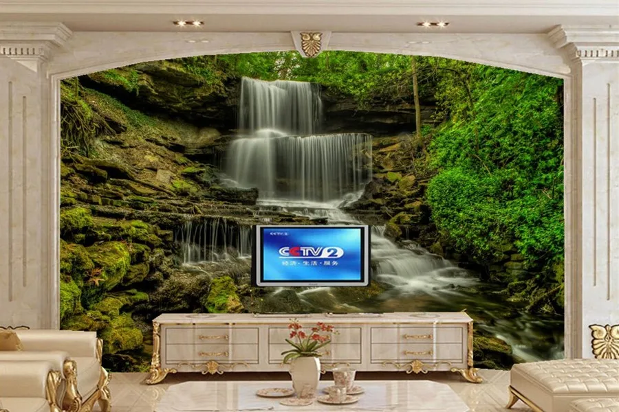 

Waterfalls USA Stream waterfalls Nature wallpaper papel de parede,living room tv sofa wall bedroom 3d wallpaper large murals