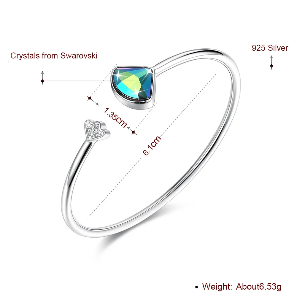 925 sterling silver bracelet uses the Austriacrystal hand ornament for women minimalist wind geometric bracelet Fine Jewelry