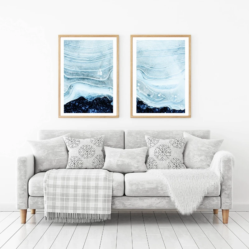 Blue Pastel Print