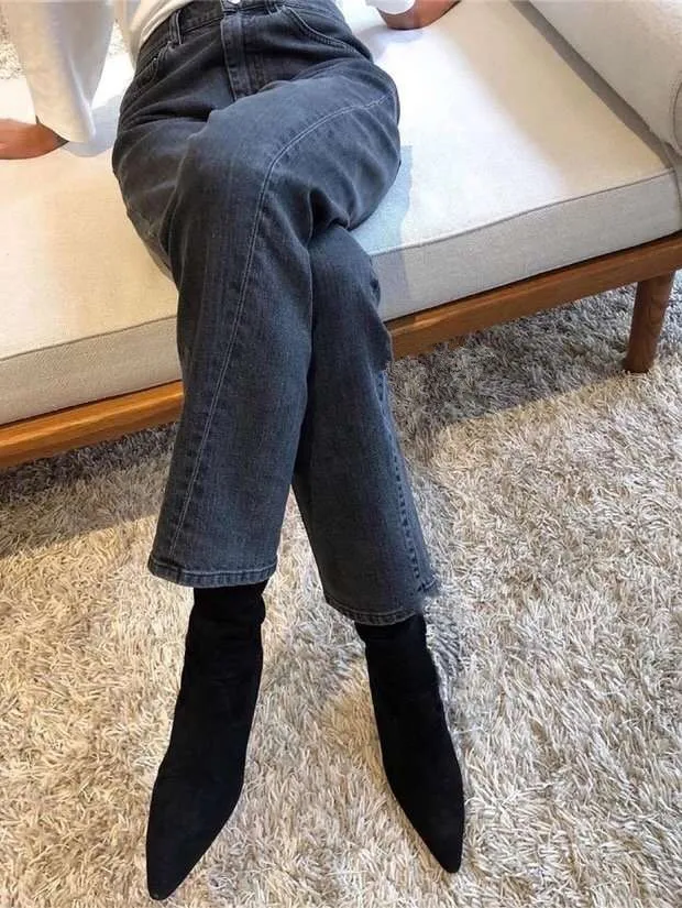 Новые женские прямые джинсы модные хлопковые Pantalon Женские джинсовые штаны