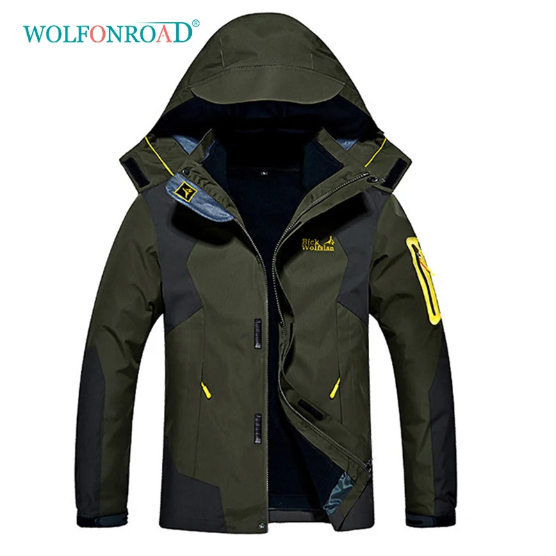 

WOLFONROAD Outdoor Thermal Fleece Hiking Jackets Women Men Camping Sport Jacket Winter Windbreaker 8XL Jackets Coat L-QZPL-20
