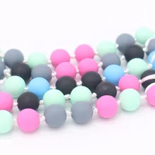 New 20Pcs 15mm Round Baby Chew Jewelry Silicone BPA Free Beads Teethers DIY Necklace New