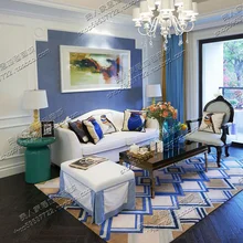 Европейский современный ковер, коврики для спальни, гостиной, дивана, акриловые ковры с геометрическим дизайном на заказ