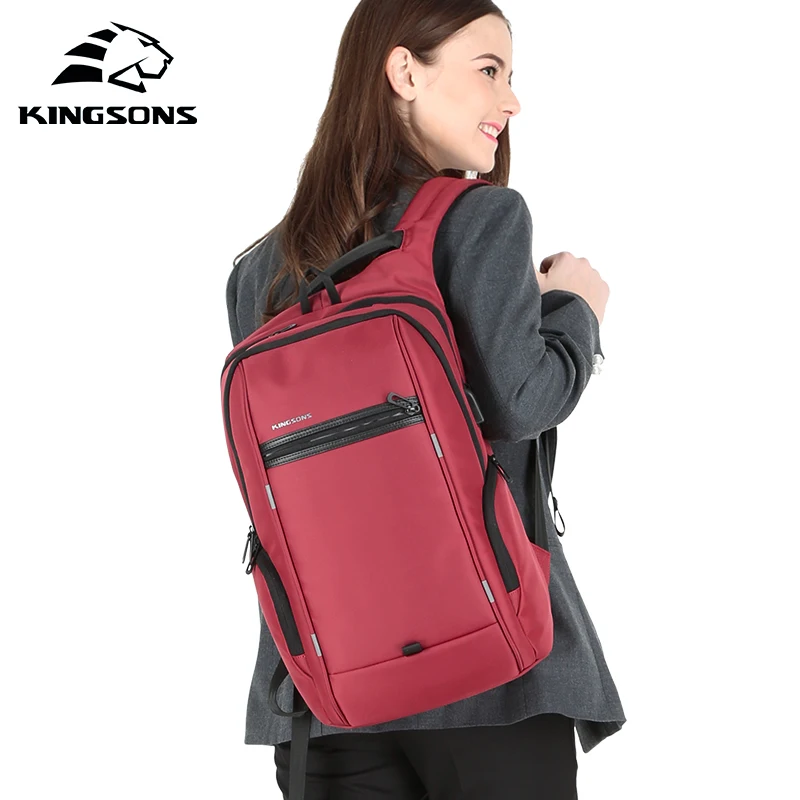 

KINGSONS 2019 New 13 15 Inch Women Fashion Laptop Backpack Wear-resistant Splash-proof Business Leisure Travel Student Backpack