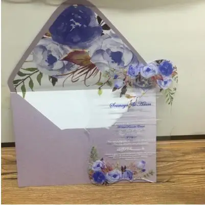 Популярный цветной акриловый конверт с цветочным принтом на заказ