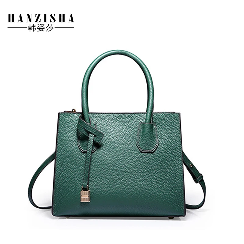 

2018 New Fashion Brand Natural Cow Leather Women Handbag Luxury Design Embossed Pattern Lock Women Messenger Bag Tote sac a main