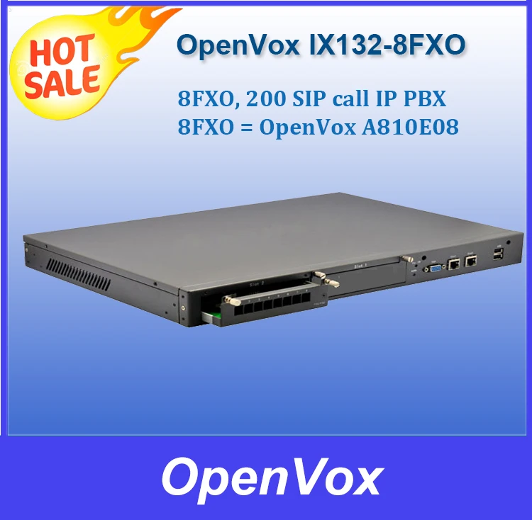 OpenVox X132-8FXO ---- 8 FXO 1 U размер 200 одновременных вызовов SIP IP PBX Elastix для Центра Обработки