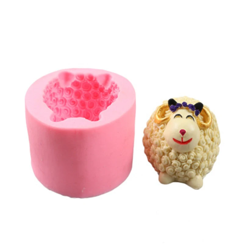 

3D Sheep Animal Shape Decoration Silicone Mold Cake Mold Chocolate DIY Ultra-light Clay Mold Fondant Baking Tool 100% Brand New