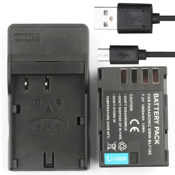 

LANFULANG Battery and Charger DMW-BLF19 DMW BLF19 for Panasonic Lumix Cameras DMC-GH3 DMC-GH4 DC-GH5