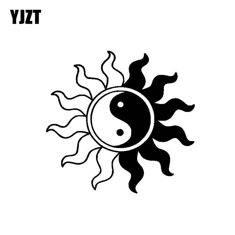 YJZT 14 4 см * 13 8 красивая необычайно счастливая нежная Инь Янь загадочная виниловая