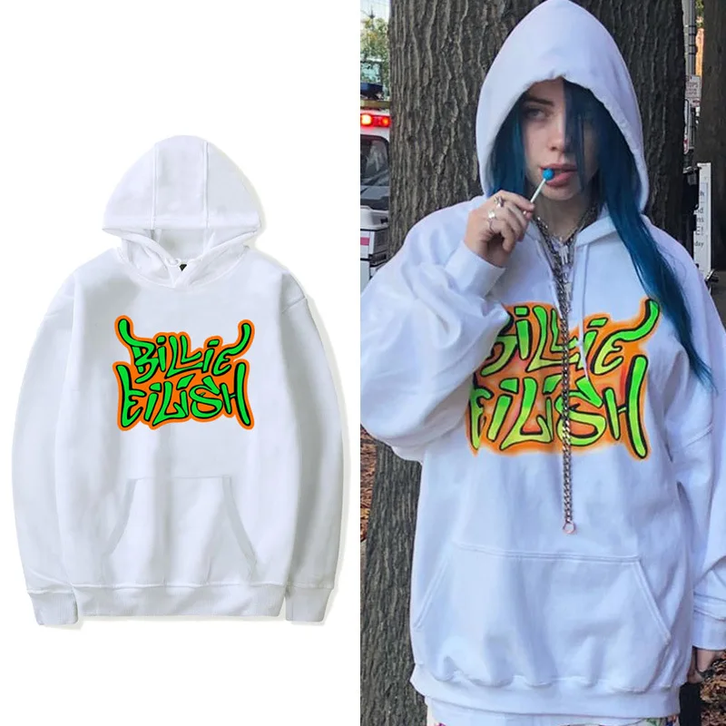 QZHIHE Billie Eilish модные толстовки свитшот Повседневный для мужчин женщин с капюшоном