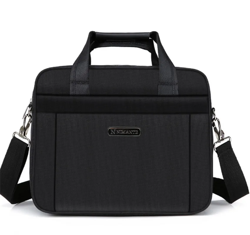 Мужской портфель для документов, мужская сумка ts, мужская сумка для ноутбука 15 дюймов, большая сумка для компьютера, дорожная сумка, деловой портфель - Цвет: Черный