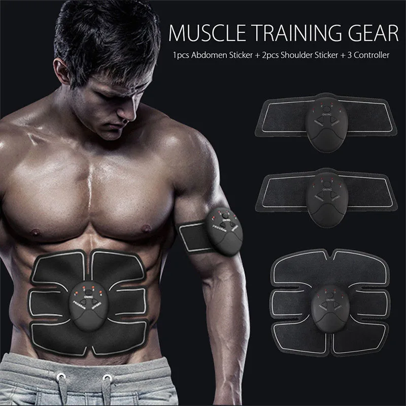 Durable Abdominal Smart Stimulator Training Fitness Gear Muscle Abdominal Exerciser Toning Belt Battery Abs Fit High Quality