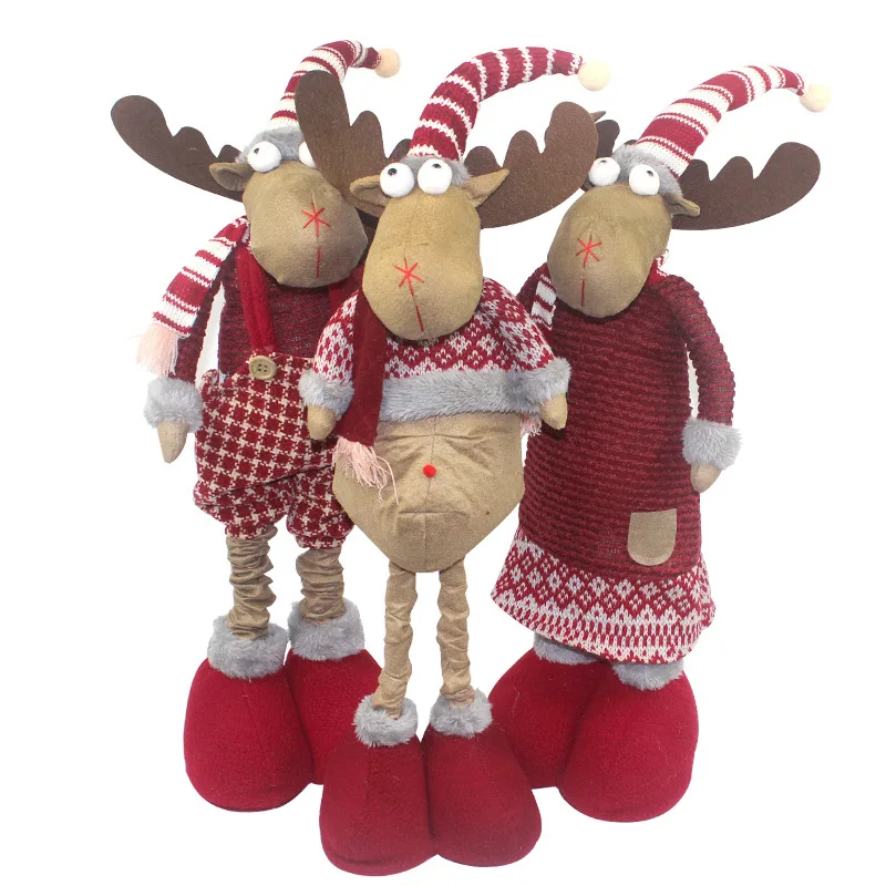 

Big Size Christmas Elk Unlike Deer Retractable Elk Toys Xmas Figurines Christmas Gift for Kid for Home Christmas Decorations.8