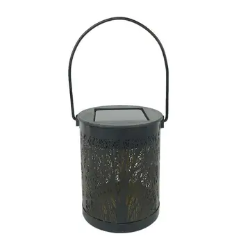 

2pcs Metal Rattan Solar LED Hanging Lights Waterproof Garden Decor Lamps
