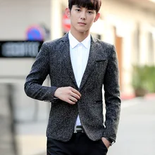 Новое поступление, модный бренд, мужской бейзер пиджак на одной пуговице, приталенный костюм, пальто, корейское платье, пиджак, вечерние, повседневная мужская одежда