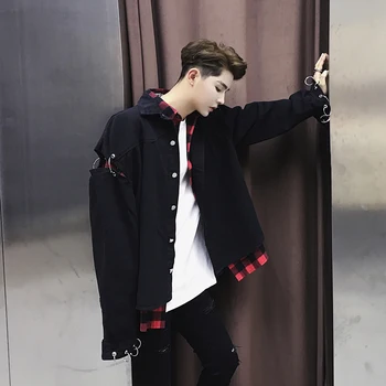 

2018 New Hot Slim Short Mens Jackets and Coats Casual Denim Jacket Men Jeans Jacket Male