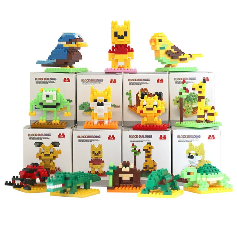 mini building blocks animals
