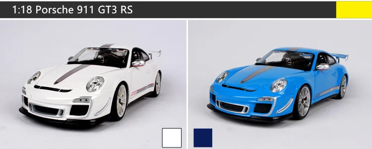 Bburago 1:18 Porsche 911 GT3 RS Сплав Ретро модель автомобиля классическая модель автомобиля украшение автомобиля коллекция подарок