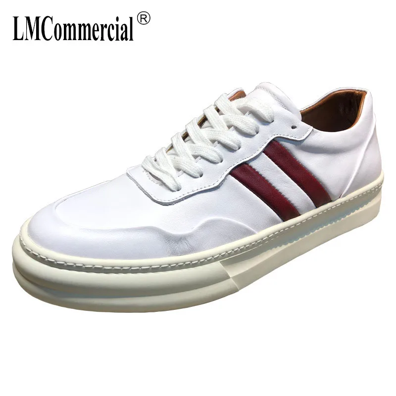 

mens white shoes spring summer Genuine Leather Casual shoes designer shoes men high quality all-match cowhide Leisure shoes