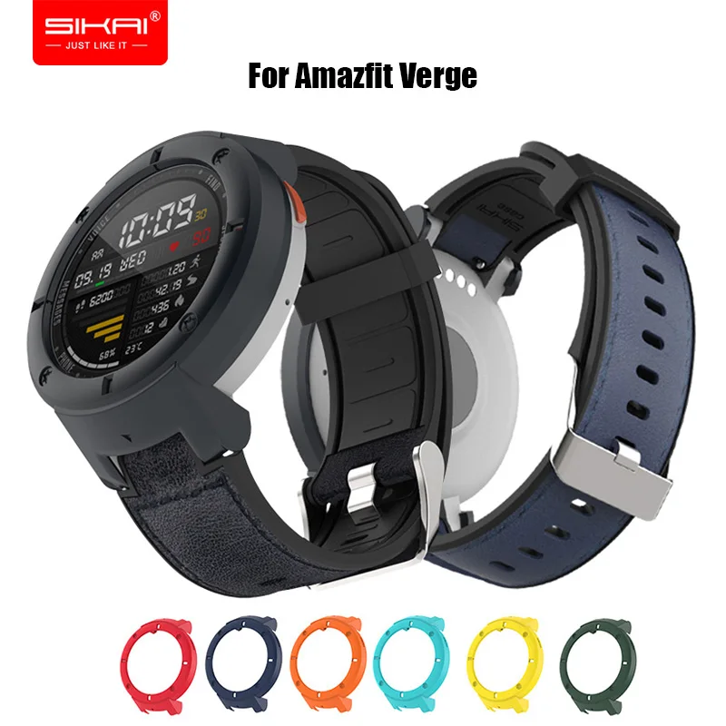 Смарт-ремешок для часов Amazfit Verge Xiaomi Huami 3 силиконовый кожаный защитный